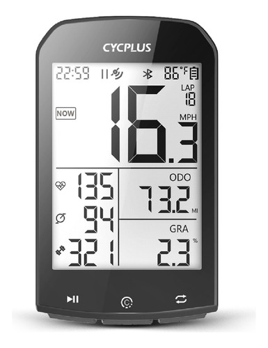 Ciclocomputador Gps Cycplus - 1200mah - 2,9 - Usb-c - Ipx6