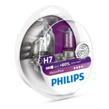 Lampara H7 Vision Plus 12v 55w Philips Set X 2 + 60% Luz