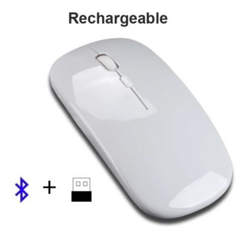 Mouse Bluetooth Recarregável Para Tablet Xiaomi Mi Pad 5 Cor Branco