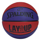 Pelota Basket Spalding Lay Up Sz7 Azul Con Rojo