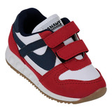 Tenis Casual Niño Rojo Textil Panam 15503602