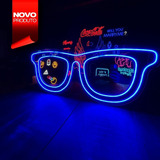 Luminária Neon Led - Óculos Espelhado - 70x25cm