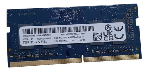 Memoria Marca Ramaxel Ddr4 De 8gb  Rmsa3310mf96haf-3200