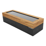 Caja Expositora De Relojes De Madera Maciza, 6 Ranuras, Senc