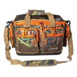 Bolso Pesca Lexus Lt-1676 Camo Base Rigida Porta Accesorios Color Naranja