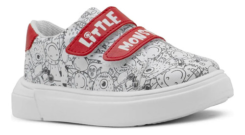 Tenis Para Niño Casuales Little Monsters Ninos Blanco | Envío gratis