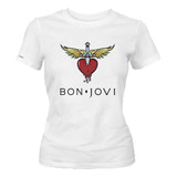 Camisetas Estampadas Blusa Bon Jovi Mujer Rock 80s 90s Idk 