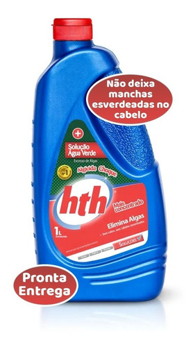 Algicida Choque Para Piscinas Água Verde Solução Hth 1 Litro