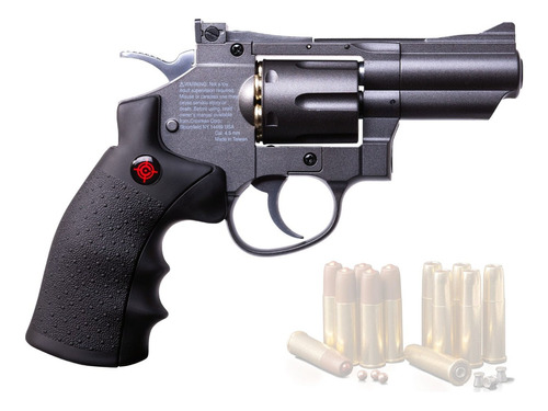 Pistola Revólver Co2 Diabolos Y Municiones Bbs Replica 357
