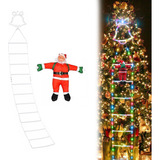 Cadena De Luces Led De Papá Noel Para Escalar Escaleras, Dec