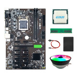 Placa Base Minera B250 Btc Con Cpu G3920 O G3930+rgb Cool