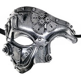 Máscara Veneciana Cyborg Steampunk: Bronce Oscuro.
