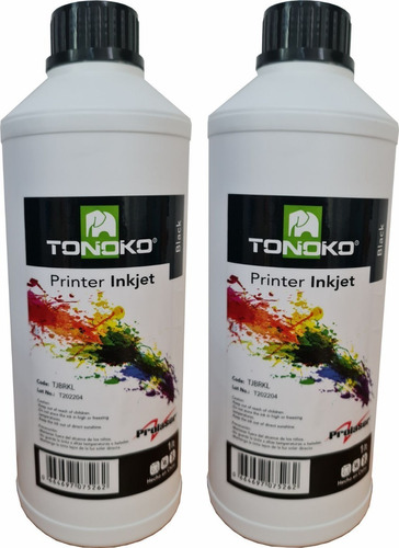 Tinta Tonoko Compatible Para Hp Tank 530 2 Litros Negro.