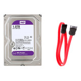 Hd Wd Purple 1tb P/ Dvr E Cftv Intelbras + Brinde Cabo Sata