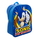 Ruz Mochila Escolar Primaria Diseño 3d Sonic Niños 87166 Color Azul