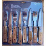 Set Cuchillos + Tenedores Para Asados 8pcs Wayu
