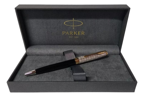 Bolígrafo Parker Sonnet Premium Metal & Black Lacquer Gt