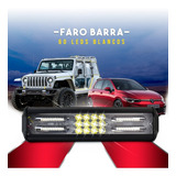 Barra 60 Led Rectangular Con Lupa Luz Fija Y Estrobo