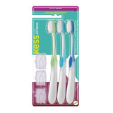 Escova Dental Kess Gengiva Delicada Macia Cores Sortida C/ 3