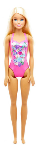 Muñeca Barbie De Playa Con Traje De Baño De Una Pieza Con Es