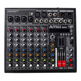 Amw Mx8 Pro Mesa De Som 8 Canais Efeitos Usb Bt Interface !