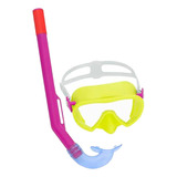 Kit De Buceo Snorkel Clasico Kids 24036 Fucsia Bestway
