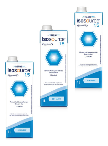 Isosource 1.5 - (kit 03 Unid) Nestle Suplementos ( Baunilha)