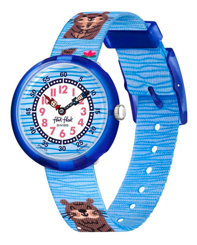 Escoge Tu Reloj Flik Flak Sea Treasures Color De La Correa Azul Claro Color Del Fondo Azul Claro