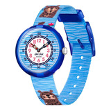 Escoge Tu Reloj Flik Flak Sea Treasures Color De La Correa Azul Claro Color Del Fondo Azul Claro