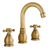 Grifería Para Baño Diseño Antiguo Bronce Macizo Vanitory