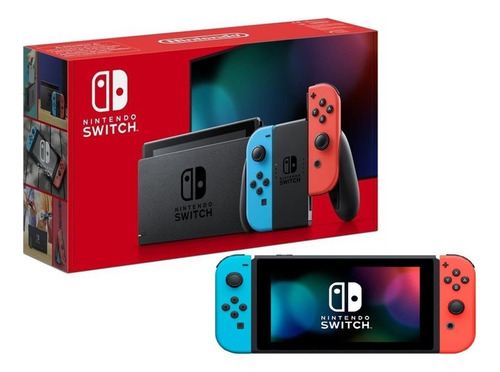 Nintendo Switch Neon 12 Cuotas + Mica De Vidrio/garantía1año