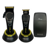 Combo Clipper + Trimmer Viggo Volt Black + Afeitadora V-004