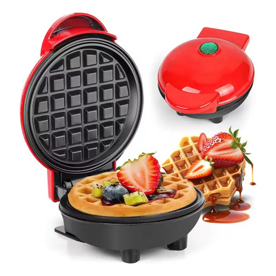 Waflera Electrica Mini Maquina Waffles Redonda Antiadherente | Meses sin interés