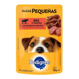 Alimento Pedigree En Filetes Para Perro Adulto De Raza  Pequeña Sabor Res En Sobre De 100g