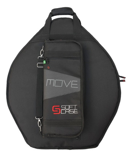Capa Bag Prato Bateria Soft Case Move Almofadado Super Luxo Cor Preta