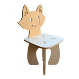 Silla Infantil Zorro Zorrito Sillita De Madera Asiento Fugi 