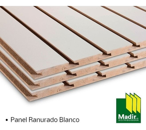 Panel Ranurado Practiwall Blanco 18mm 1,83 X 2,50 1ra Madir