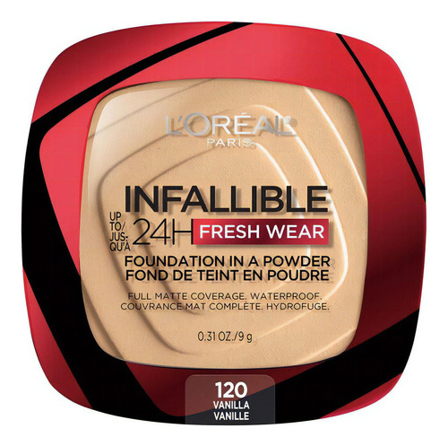 Base De Polvo L'oreal Infallible Tom 120 Vainilla, 24 Horas, De Alta Cobertura, Impermeable