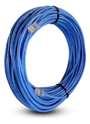 Cabo Rede Cat6 70 Mts Giga + 10 Rj45 Cat6+10  Azul