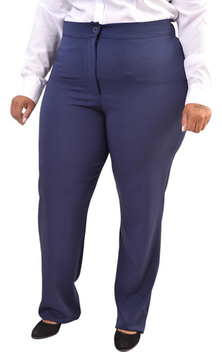 Calça Plus Size Uniforme Social Feminino Tamanhos Especiais