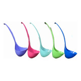 12 Cucharon Grande De Plastico Para Agua, Colores 