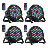 Mosfiata Paquete De 4 Luces Rgb 36 Luces Led De Escenario Ac