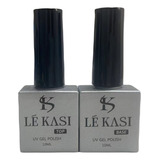 Kit Gel Lé Kasi Base - Top Coat Uv Para Uñas 10ml