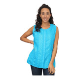 Blusa Camisa Hindu Bordada Algodon Colores Anaandi Belgrano