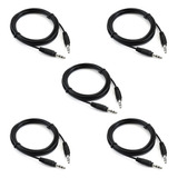 Pack X5 Cable Auxiliar 3.5mm Macho Macho 1.3 Metros Audio 