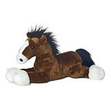 Caballo De Peluche Percherón Bebé 30 Cm Captain Original