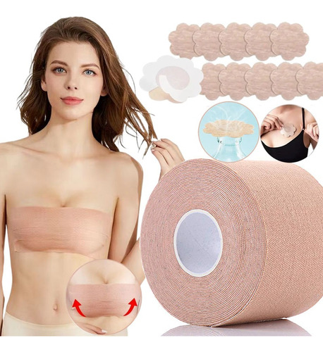 Brasier Strapless Invisible Push Up Cinta Y 5protectores Set