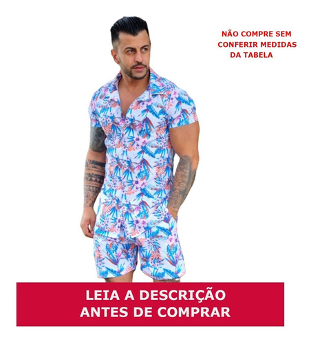 Conjunto Masculino Floral - Barato