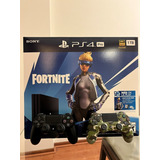 Sony Playstation 4 Pro 1tb Fortnite (inlcuye 2 Controles)