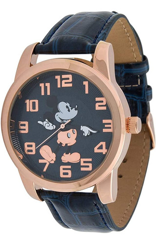 Reloj Mickey Mouse Analógico Con Correa Azul Para Hombre